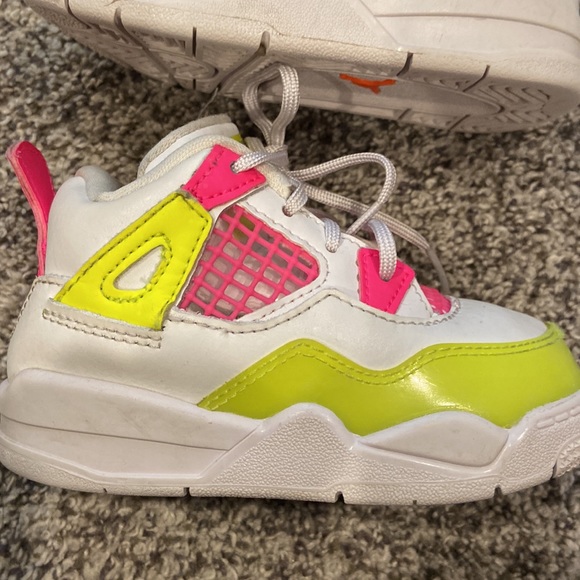 Little kids Jordans size 6C white with neon, pink and neon yellow. Super cute. - Picture 7 of 14